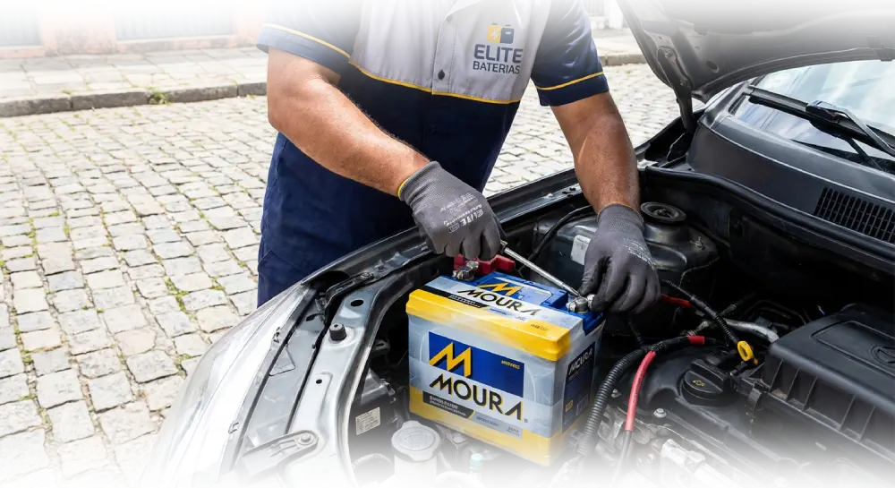 Troca de bateria realizada por técnico